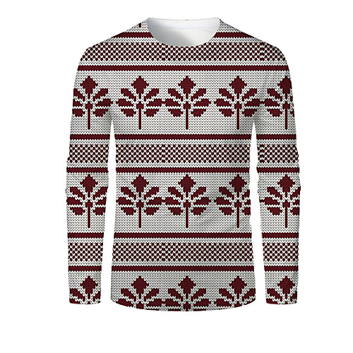 Men's T shirt 3D Print Plaid Graphic 3D Print Long Sleeve Christmas Tops Wine
Men's T shirt 3D Print Plaid Graphic 3D Print Long Sleeve Christmas Tops Wine