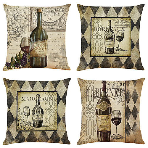 Set of 4 Red Wine Linen Square Decorative Throw Pillow Cases Sofa Cushion Covers 18x18
Set of 4 Red Wine Linen Square Decorative Throw Pillow Cases Sofa Cushion Covers 18x18