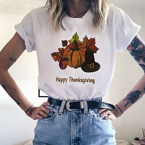 Women's Halloween T shirt Graphic Graphic Prints Pumpkin Print Round Neck Tops Basic Halloween Basic Top White
Women's Halloween T shirt Graphic Graphic Prints Pumpkin Print Round Neck Tops Basic Halloween Basic Top White