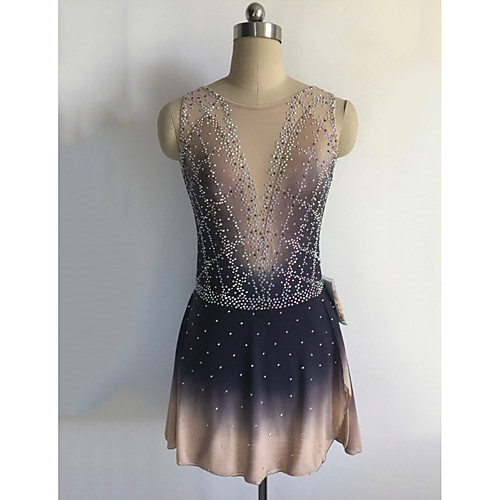 Figure Skating Dress Women's Girls' Ice Skating Dress Black Backless Spandex High Elasticity Training Competition Skating Wear Handmade Crystal / Rhinestone Gradient Color Sleeveless Ice Skating
Figure Skating Dress Women's Girls' Ice Skating Dress Black Backless Spandex High Elasticity Training Competition Skating Wear Handmade Crystal / Rhinestone Gradient Color Sleeveless Ice Skating