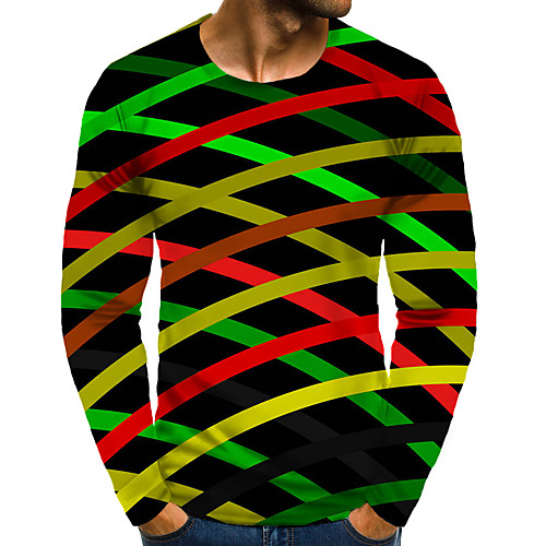Men's T shirt 3D Print Graphic 3D Plus Size Print Long Sleeve Daily Tops Elegant Exaggerated Rainbow
Men's T shirt 3D Print Graphic 3D Plus Size Print Long Sleeve Daily Tops Elegant Exaggerated Rainbow