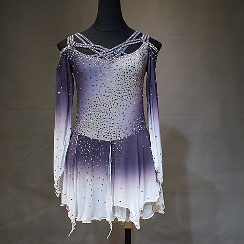 21Grams Figure Skating Dress Women's Girls' Ice Skating Dress Grey Back Cross Spandex High Elasticity Training Competition Skating Wear Handmade Crystal / Rhinestone Gradient Color Long Sleeve Ice
21Grams Figure Skating Dress Women's Girls' Ice Skating Dress Grey Back Cross Spandex High Elasticity Training Competition Skating Wear Handmade Crystal / Rhinestone Gradient Color Long Sleeve Ice
