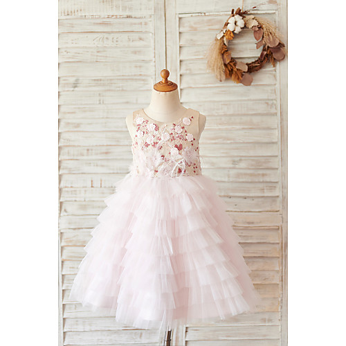 Ball Gown Knee Length Wedding / Birthday Flower Girl Dresses - Satin / Tulle Sleeveless Jewel Neck with Feathers / Fur / Beading / Embroidery
Ball Gown Knee Length Wedding / Birthday Flower Girl Dresses - Satin / Tulle Sleeveless Jewel Neck with Feathers / Fur / Beading / Embroidery