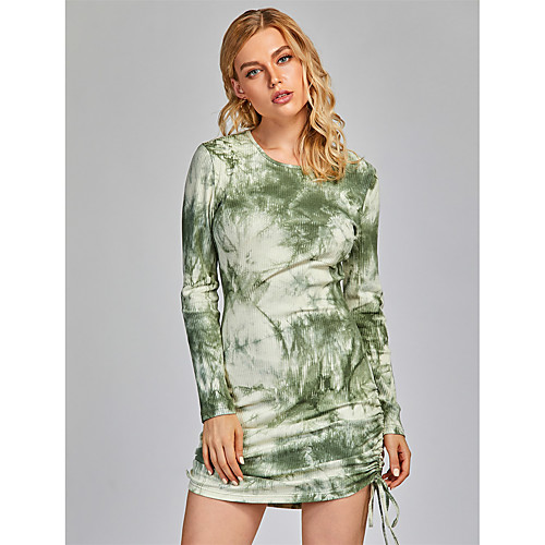 Women's Tie Dye Long Sleeve Drawstring Round Neck Tops Basic Basic Top Gray Black Yellow Green
Women's Tie Dye Long Sleeve Drawstring Round Neck Tops Basic Basic Top Gray Black Yellow Green