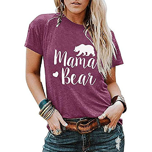 women mama bear graphic t-shirts cotton short sleeve o-neck cute letter print comfy loose blouse tops tees
women mama bear graphic t-shirts cotton short sleeve o-neck cute letter print comfy loose blouse tops tees
