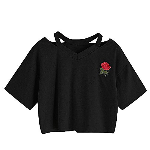 Women's Crop Top Tank T shirt Plants Embroidery Round Neck Tops Basic Casual Basic Top White Black Army Green
Women's Crop Top Tank T shirt Plants Embroidery Round Neck Tops Basic Casual Basic Top White Black Army Green