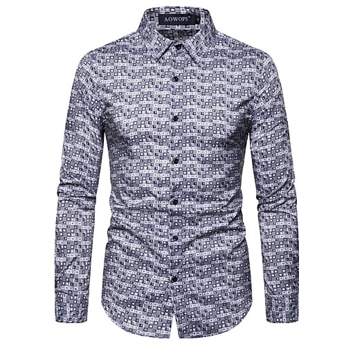 Men's Shirt Other Prints Graphic Print Long Sleeve Daily Tops Basic Blue Gray
Men's Shirt Other Prints Graphic Print Long Sleeve Daily Tops Basic Blue Gray