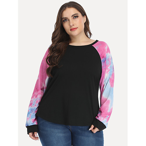 Women's Plus Size Blouse Shirt Tie Dye Long Sleeve Round Neck Tops Basic Basic Top Blushing Pink
Women's Plus Size Blouse Shirt Tie Dye Long Sleeve Round Neck Tops Basic Basic Top Blushing Pink