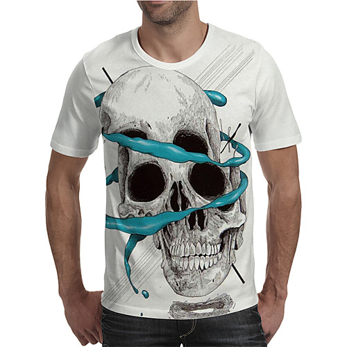Men's T shirt 3D Print Graphic Skull Plus Size Print Short Sleeve Daily Tops Elegant Exaggerated Blue
Men's T shirt 3D Print Graphic Skull Plus Size Print Short Sleeve Daily Tops Elegant Exaggerated Blue