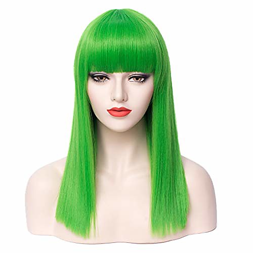 straight green wig with bangs rose net women's cosplay costume halloween party wig (light green)
straight green wig with bangs rose net women's cosplay costume halloween party wig (light green)