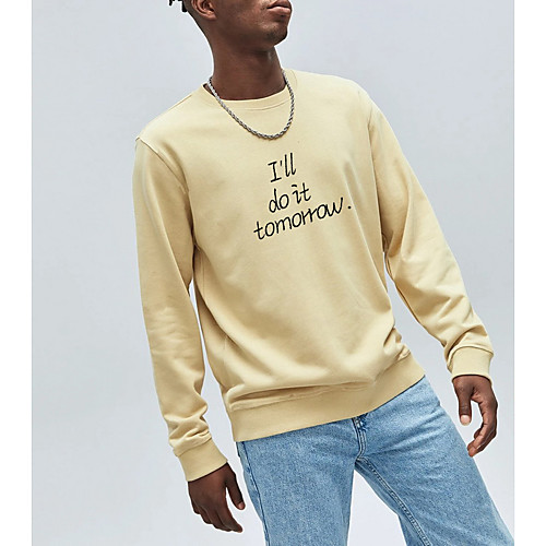 Men's Pullover Sweatshirt Graphic Text Letter Round Neck Basic Hoodies Sweatshirts Long Sleeve Beige
Men's Pullover Sweatshirt Graphic Text Letter Round Neck Basic Hoodies Sweatshirts Long Sleeve Beige
