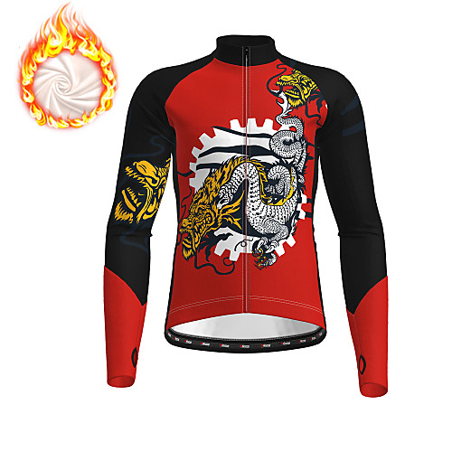 21Grams Men's Long Sleeve Cycling Jersey Winter Fleece Polyester Red Dragon Bike Jersey Top Mountain Bike MTB Road Bike Cycling Fleece Lining Breathable Warm Sports Clothing Apparel / Stretchy
21Grams Men's Long Sleeve Cycling Jersey Winter Fleece Polyester Red Dragon Bike Jersey Top Mountain Bike MTB Road Bike Cycling Fleece Lining Breathable Warm Sports Clothing Apparel / Stretchy