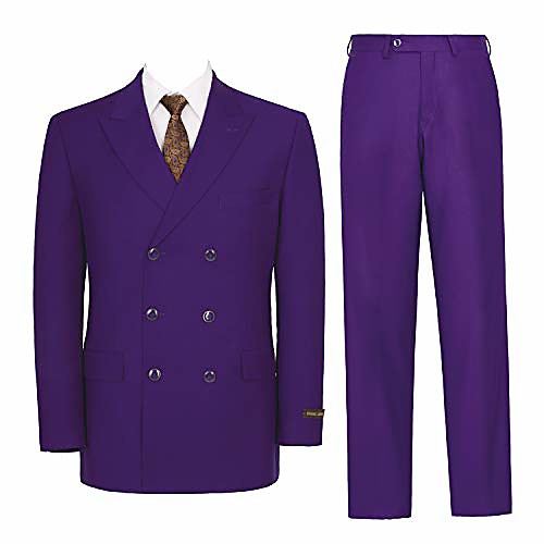 but& #39;s double breasted suit 2-piece classic fit peak lapel solid jacket dress pants imperial purple
but& #39;s double breasted suit 2-piece classic fit peak lapel solid jacket dress pants imperial purple