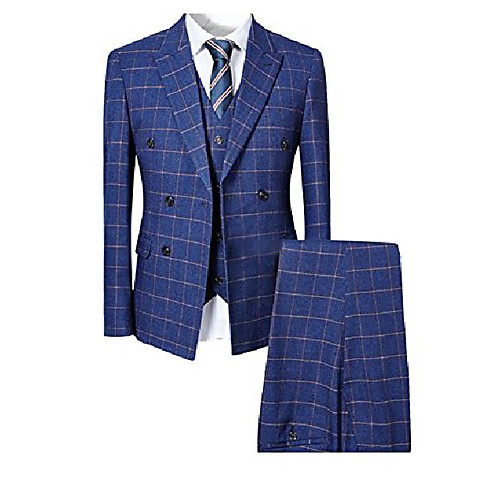 mens blue slim fit 3 piece checked suits double breasted vintage fashion & #40;xx-large, blue& #41;
mens blue slim fit 3 piece checked suits double breasted vintage fashion & #40;xx-large, blue& #41;