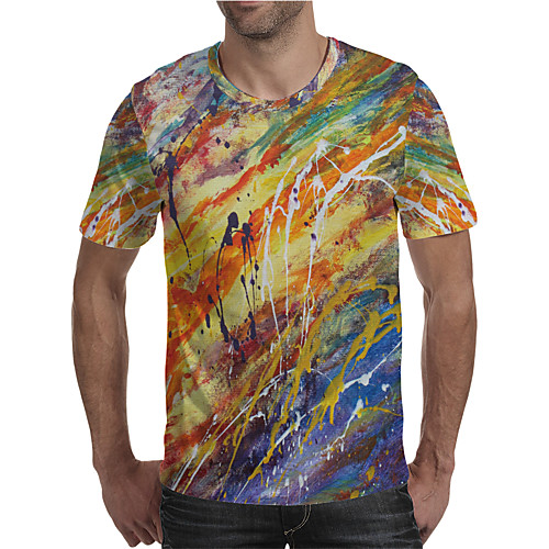 Men's T shirt 3D Print Graphic Plus Size Print Short Sleeve Daily Tops Elegant Exaggerated Rainbow
Men's T shirt 3D Print Graphic Plus Size Print Short Sleeve Daily Tops Elegant Exaggerated Rainbow