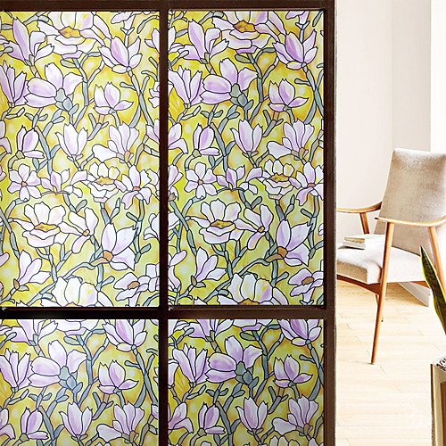 Yellow Magnolia Effect Frosted Window Film Stained Glass Decorative Privacy Film Static Cling Vinyl Window Sticker for Home 45x100cm
Yellow Magnolia Effect Frosted Window Film Stained Glass Decorative Privacy Film Static Cling Vinyl Window Sticker for Home 45x100cm