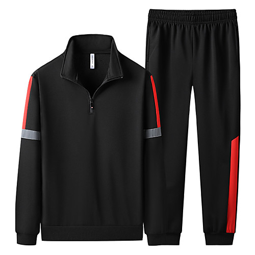 Men's 2 Piece Quarter Zip Tracksuit Sweatsuit Jogging Suit Long Sleeve 2pcs Thermal Warm Breathable Soft Running Walking Jogging Sportswear Stripes Jacket and Sweatpants Athletic Clothing Set
Men's 2 Piece Quarter Zip Tracksuit Sweatsuit Jogging Suit Long Sleeve 2pcs Thermal Warm Breathable Soft Running Walking Jogging Sportswear Stripes Jacket and Sweatpants Athletic Clothing Set