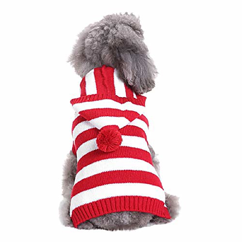 dog sweater dog winter coat red and white striped sweater holiday halloween christmas pet clothes soft dog clothes
dog sweater dog winter coat red and white striped sweater holiday halloween christmas pet clothes soft dog clothes