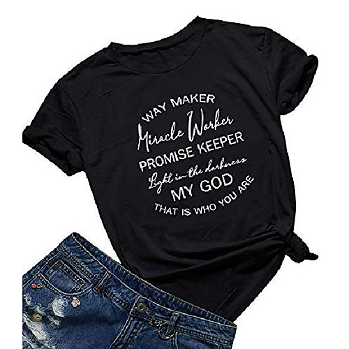 way maker light in the darkness god t shirt womens cute graphic short sleeve casual letter print tee tops black
way maker light in the darkness god t shirt womens cute graphic short sleeve casual letter print tee tops black