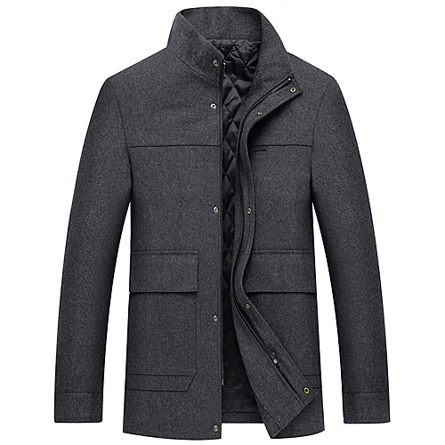 Men's Solid Colored Patchwork Basic Fall & Winter Coat Long Daily Long Sleeve Wool Blend Coat Tops Black
Men's Solid Colored Patchwork Basic Fall & Winter Coat Long Daily Long Sleeve Wool Blend Coat Tops Black