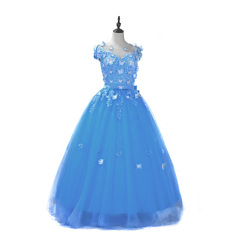 Cinderella Dress Women's Movie Cosplay Embroidery Floral Open Back Blue Dress Halloween Carnival Masquerade Organza Cotton Embroidery / Cap Sleeve
Cinderella Dress Women's Movie Cosplay Embroidery Floral Open Back Blue Dress Halloween Carnival Masquerade Organza Cotton Embroidery / Cap Sleeve