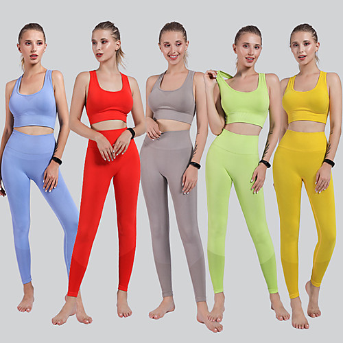 Women's 2pcs Yoga Suit Seamless Cut Out Fashion Yellow Red Light Green Nylon Yoga Fitness Running Cropped Leggings Bra Top Clothing Suit Sport Activewear Tummy Control Butt Lift Breathable Quick Dry
Women's 2pcs Yoga Suit Seamless Cut Out Fashion Yellow Red Light Green Nylon Yoga Fitness Running Cropped Leggings Bra Top Clothing Suit Sport Activewear Tummy Control Butt Lift Breathable Quick Dry