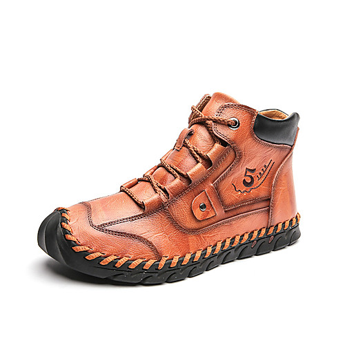 Men's Boots Work Boots Casual Daily Outdoor Walking Shoes Faux Leather Handmade Wear Proof Booties / Ankle Boots Light Brown Dark Brown Black Fall Winter
Men's Boots Work Boots Casual Daily Outdoor Walking Shoes Faux Leather Handmade Wear Proof Booties / Ankle Boots Light Brown Dark Brown Black Fall Winter