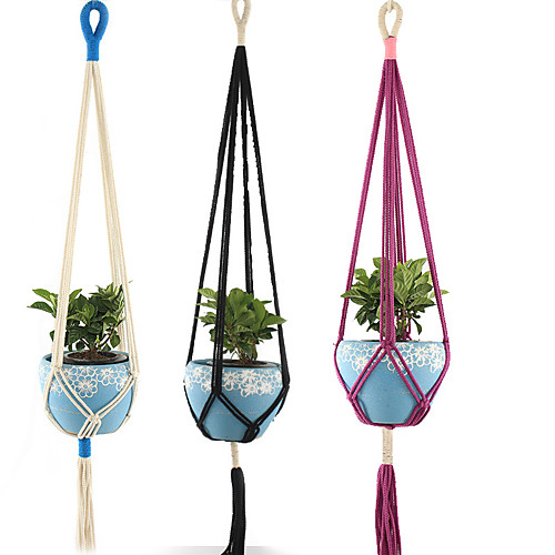 1 pcs Hand Woven Macrame Tapestry Plant Hanger Holder Bohemian Boho Wall Hanging Ornament Art Decor Home Bedroom Living Room Decoration Nordic Handmade Tassel Cotton 151560 cm
1 pcs Hand Woven Macrame Tapestry Plant Hanger Holder Bohemian Boho Wall Hanging Ornament Art Decor Home Bedroom Living Room Decoration Nordic Handmade Tassel Cotton 151560 cm