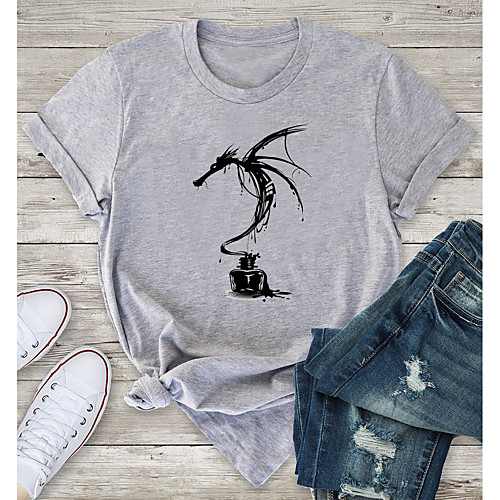 Women's T shirt Graphic Text Graphic Prints Print Round Neck Tops 100% Cotton Basic Basic Top White Purple Red
Women's T shirt Graphic Text Graphic Prints Print Round Neck Tops 100% Cotton Basic Basic Top White Purple Red