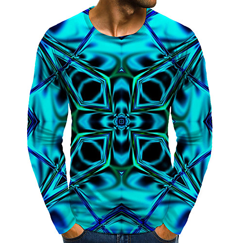 Men's T shirt 3D Print Graphic 3D Plus Size Print Long Sleeve Daily Tops Elegant Exaggerated Light Blue
Men's T shirt 3D Print Graphic 3D Plus Size Print Long Sleeve Daily Tops Elegant Exaggerated Light Blue