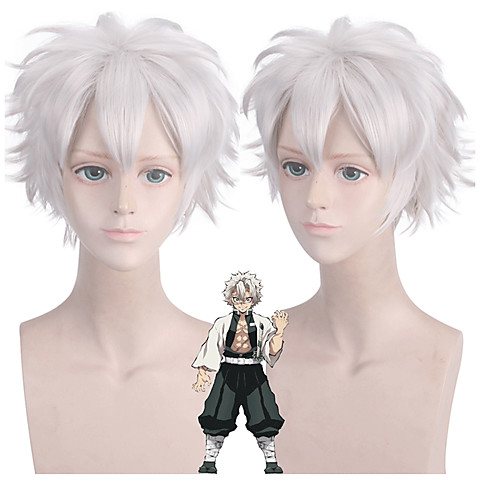 Demon Slayer: Kimetsu no Yaiba Cosplay Cosplay Wigs Men's Layered Haircut 12 inch Heat Resistant Fiber Curly Silver Teen Adults' Anime Wig
Demon Slayer: Kimetsu no Yaiba Cosplay Cosplay Wigs Men's Layered Haircut 12 inch Heat Resistant Fiber Curly Silver Teen Adults' Anime Wig