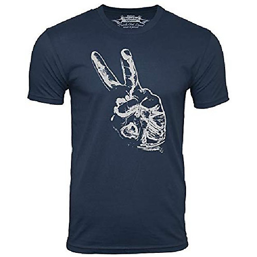 

peace out t shirt peace sign victory hand signtee navy xl