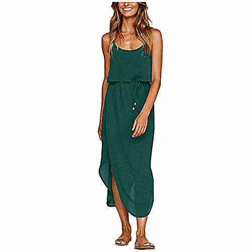 women's summer dress casual side split sleeveless dress solid beach mide dress(green-xl)
women's summer dress casual side split sleeveless dress solid beach mide dress(green-xl)