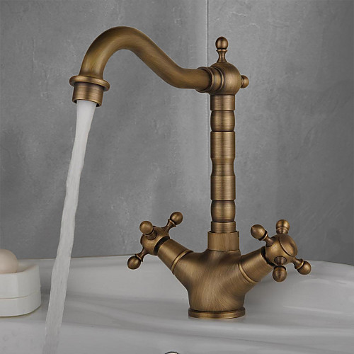 Single HandleKitchenFaucetAntique Brass One Hole Rotatable Standard Spout/Tall/High Arc,Brass Antique/COD Kitchen Faucet with Supply Lines / Adjustable to Cold and Hot Water
Single HandleKitchenFaucetAntique Brass One Hole Rotatable Standard Spout/Tall/High Arc,Brass Antique/COD Kitchen Faucet with Supply Lines / Adjustable to Cold and Hot Water