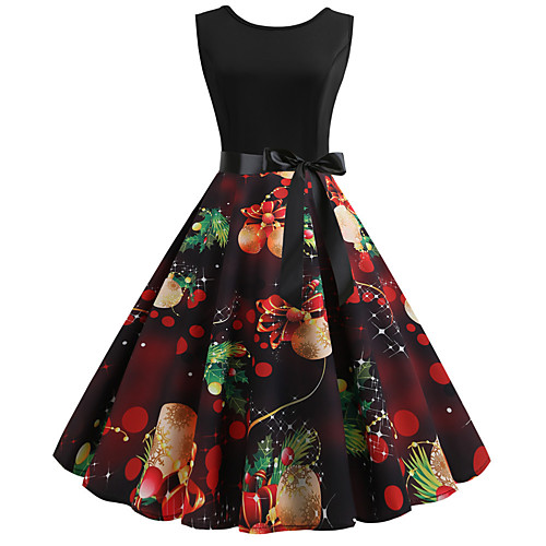 Women's Swing Dress Knee Length Dress Black Blue Red Orange Rainbow Sleeveless Print Patchwork Print Summer Round Neck Elegant Vintage Halloween 2021 S M L XL XXL
Women's Swing Dress Knee Length Dress Black Blue Red Orange Rainbow Sleeveless Print Patchwork Print Summer Round Neck Elegant Vintage Halloween 2021 S M L XL XXL