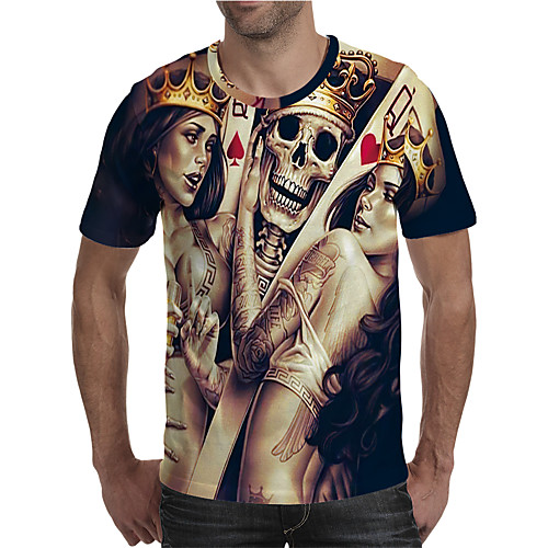 Men's T shirt 3D Print Graphic Skull Plus Size Print Short Sleeve Daily Tops Elegant Exaggerated Brown
Men's T shirt 3D Print Graphic Skull Plus Size Print Short Sleeve Daily Tops Elegant Exaggerated Brown