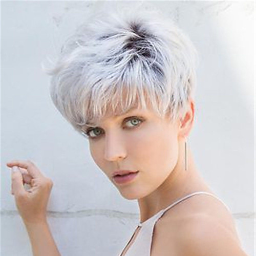 Synthetic Wig Curly Pixie Cut Wig Short Silver grey Grey Synthetic Hair Women's Fashionable Design Cool Exquisite Silver Gray
Synthetic Wig Curly Pixie Cut Wig Short Silver grey Grey Synthetic Hair Women's Fashionable Design Cool Exquisite Silver Gray