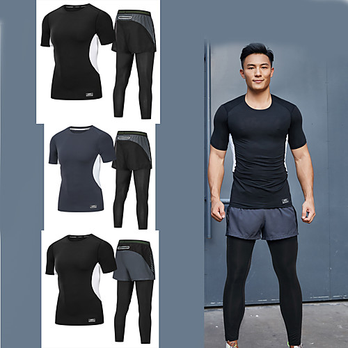 Men's 2 Piece Zipper Pocket Activewear Set Running T-Shirt With Pants Running Shirt Athletic Athleisure 2pcs Winter Short Sleeve Elastane Moisture Wicking Quick Dry Breathable Fitness Gym Workout
Men's 2 Piece Zipper Pocket Activewear Set Running T-Shirt With Pants Running Shirt Athletic Athleisure 2pcs Winter Short Sleeve Elastane Moisture Wicking Quick Dry Breathable Fitness Gym Workout