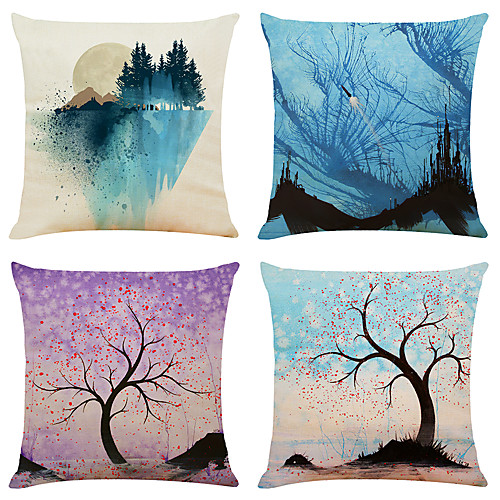 Set of 4 Color Block Floral Print Linen Square Decorative Throw Pillow Cases Sofa Cushion Covers 18x18
Set of 4 Color Block Floral Print Linen Square Decorative Throw Pillow Cases Sofa Cushion Covers 18x18