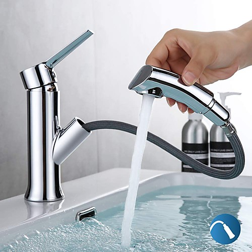 EXECART Bathroom Sink Faucet with Pull Out Sprayer Single Handle Basin Mixer Tap Chrome Lavatory Bath Bar Laundry Sink Pull Down Vessel Sink Faucet with Rotating Spout and Cold/Hot Water
EXECART Bathroom Sink Faucet with Pull Out Sprayer Single Handle Basin Mixer Tap Chrome Lavatory Bath Bar Laundry Sink Pull Down Vessel Sink Faucet with Rotating Spout and Cold/Hot Water