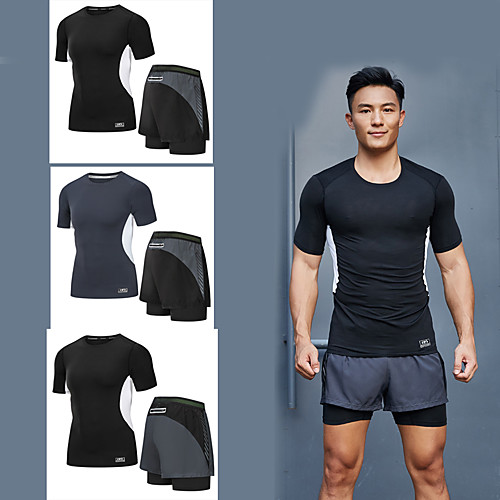 Men's 2 Piece Tracksuit Athletic Athleisure Short Sleeve 2pcs Elastane Breathable Quick Dry Moisture Wicking Fitness Gym Workout Running Active Training Jogging Sportswear Normal Outfit Set Clothing
Men's 2 Piece Tracksuit Athletic Athleisure Short Sleeve 2pcs Elastane Breathable Quick Dry Moisture Wicking Fitness Gym Workout Running Active Training Jogging Sportswear Normal Outfit Set Clothing