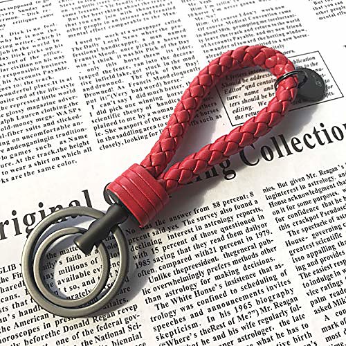 fashion leather key chain for women men, braided car key strap with heavy duty alloy key rings for office home use (supply single/twin rings) (twin rings, black)
fashion leather key chain for women men, braided car key strap with heavy duty alloy key rings for office home use (supply single/twin rings) (twin rings, black)