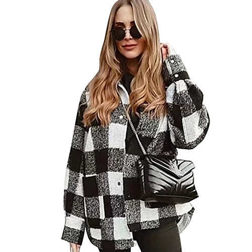 Women's Color Block Basic Fall & Winter Coat Regular Daily Long Sleeve Polyster Coat Tops Black
Women's Color Block Basic Fall & Winter Coat Regular Daily Long Sleeve Polyster Coat Tops Black