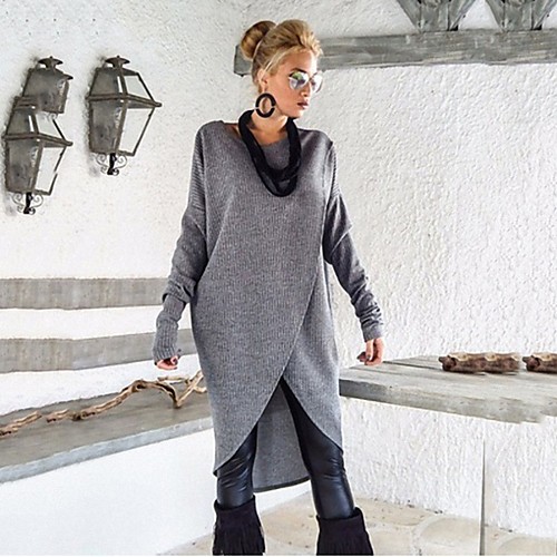 Women's Swing Dress Knee Length Dress Light gray Dark Gray Long Sleeve Solid Color Patchwork Fall Round Neck Casual 2021 S M L XL XXL 3XL
Women's Swing Dress Knee Length Dress Light gray Dark Gray Long Sleeve Solid Color Patchwork Fall Round Neck Casual 2021 S M L XL XXL 3XL