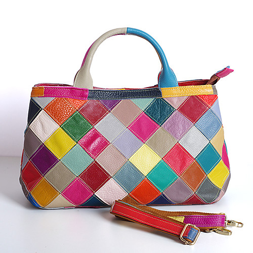 Women's Bags Leather Cowhide Top Handle Bag Zipper Daily Retro Handbags Black Rainbow
Women's Bags Leather Cowhide Top Handle Bag Zipper Daily Retro Handbags Black Rainbow
