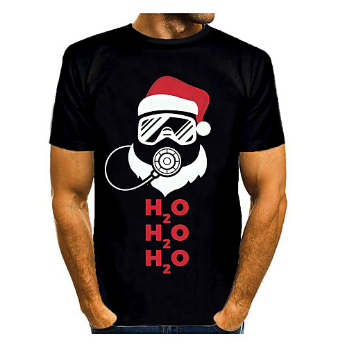 Men's T shirt 3D Print Graphic 3D Letter Print Short Sleeve Christmas Tops Black
Men's T shirt 3D Print Graphic 3D Letter Print Short Sleeve Christmas Tops Black