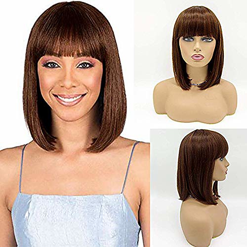 bob short hair wig light brown wigs for black women heat resistant yaki synthetic hair brown women's wig with hair bangs
bob short hair wig light brown wigs for black women heat resistant yaki synthetic hair brown women's wig with hair bangs