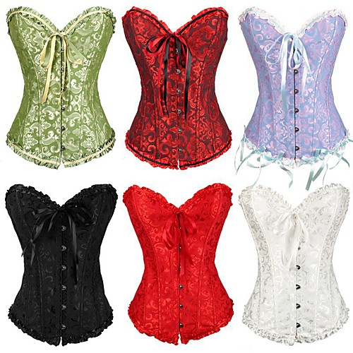 Women's Hook & Eye Overbust Corset - Embroidery / Embroidered / Printing White Black Blue XS S M
Women's Hook & Eye Overbust Corset - Embroidery / Embroidered / Printing White Black Blue XS S M