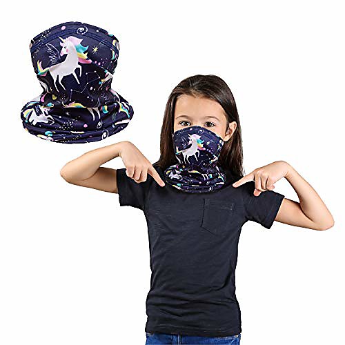 

kids face mask reusable, cloth kid face masks neck gaiter washable bandana face mask, sun dust protection balaclava face cover scarf shield for fishing runing hunting cycling