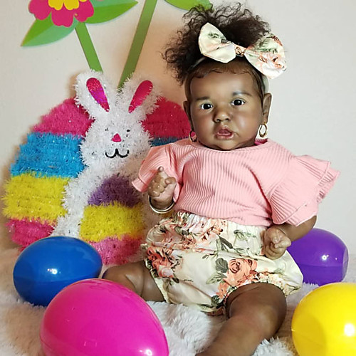 22 inch Reborn Doll Baby & Toddler Toy Baby Girl Reborn Baby Doll Saskia lifelike Hand Made Simulation Hand Applied Eyelashes Floppy Head Cloth Silicone Vinyl with Clothes and Accessories for Girls
22 inch Reborn Doll Baby & Toddler Toy Baby Girl Reborn Baby Doll Saskia lifelike Hand Made Simulation Hand Applied Eyelashes Floppy Head Cloth Silicone Vinyl with Clothes and Accessories for Girls